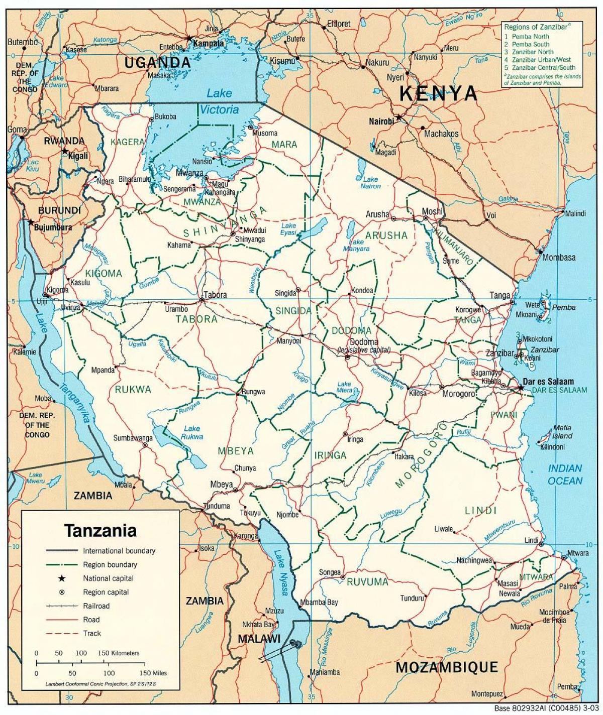 nouvelle carte de la tanzanie