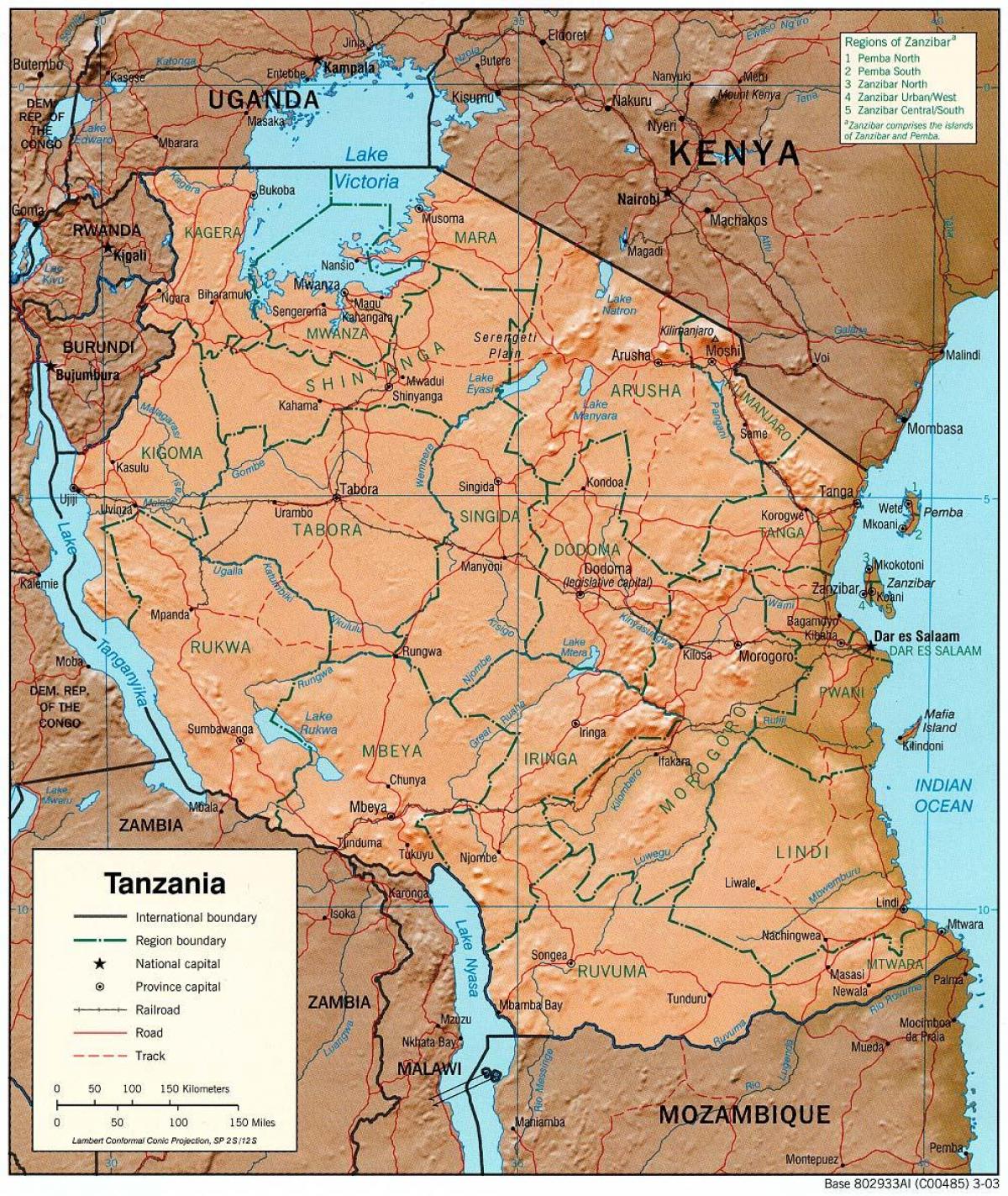 carte de la tanzanie sites historiques
