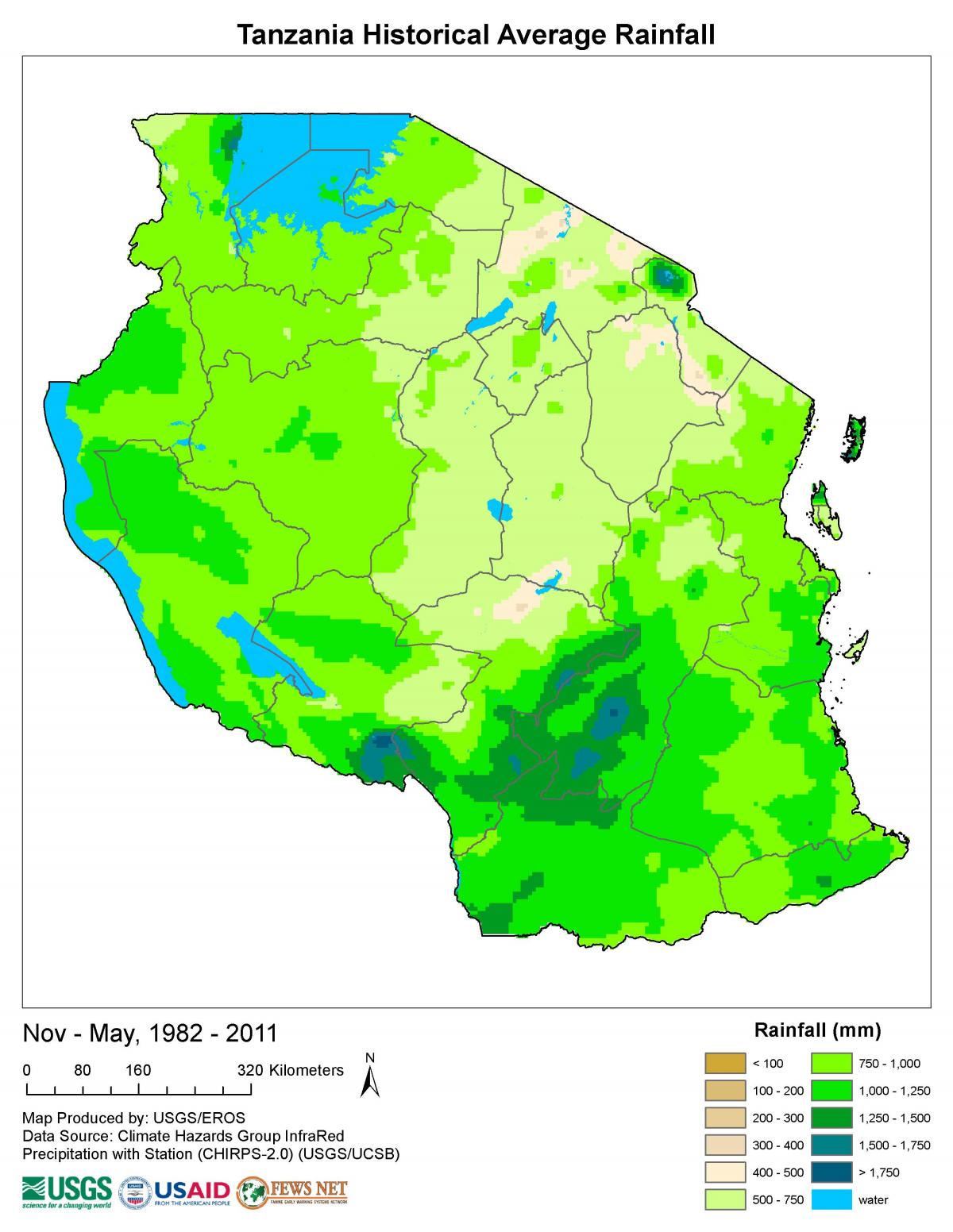Carte de la tanzanie climat