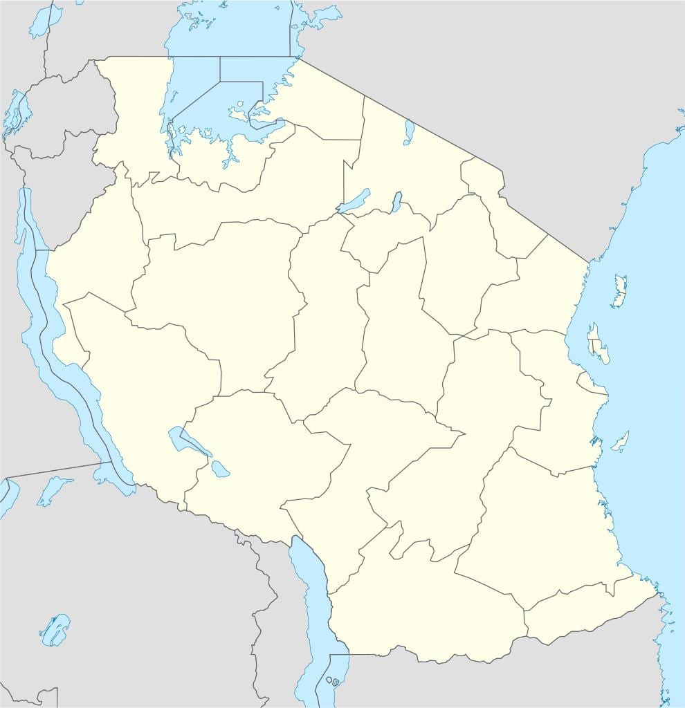 Carte de vecteur de la tanzanie
