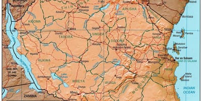 Carte de la tanzanie sites historiques