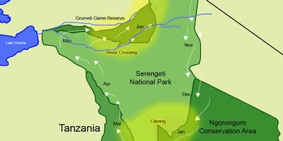 Carte de la tanzanie, de la migration 