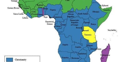 Carte de la tanzanie, de la religion