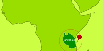Carte de l'île de mafia en tanzanie