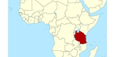 Carte de localisation de la tanzanie sur le monde 