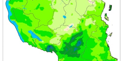 Carte de la tanzanie climat