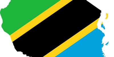 Carte de drapeau de la tanzanie