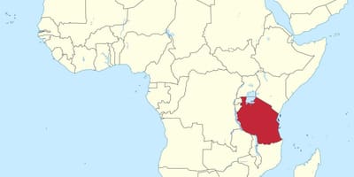 La tanzanie sur la carte de l'afrique