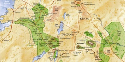 Carte du nord de la tanzanie