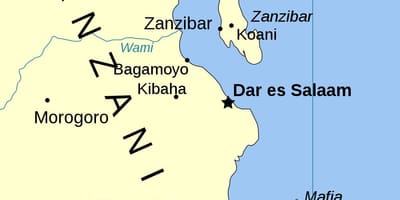 En tanzanie, les îles de la carte